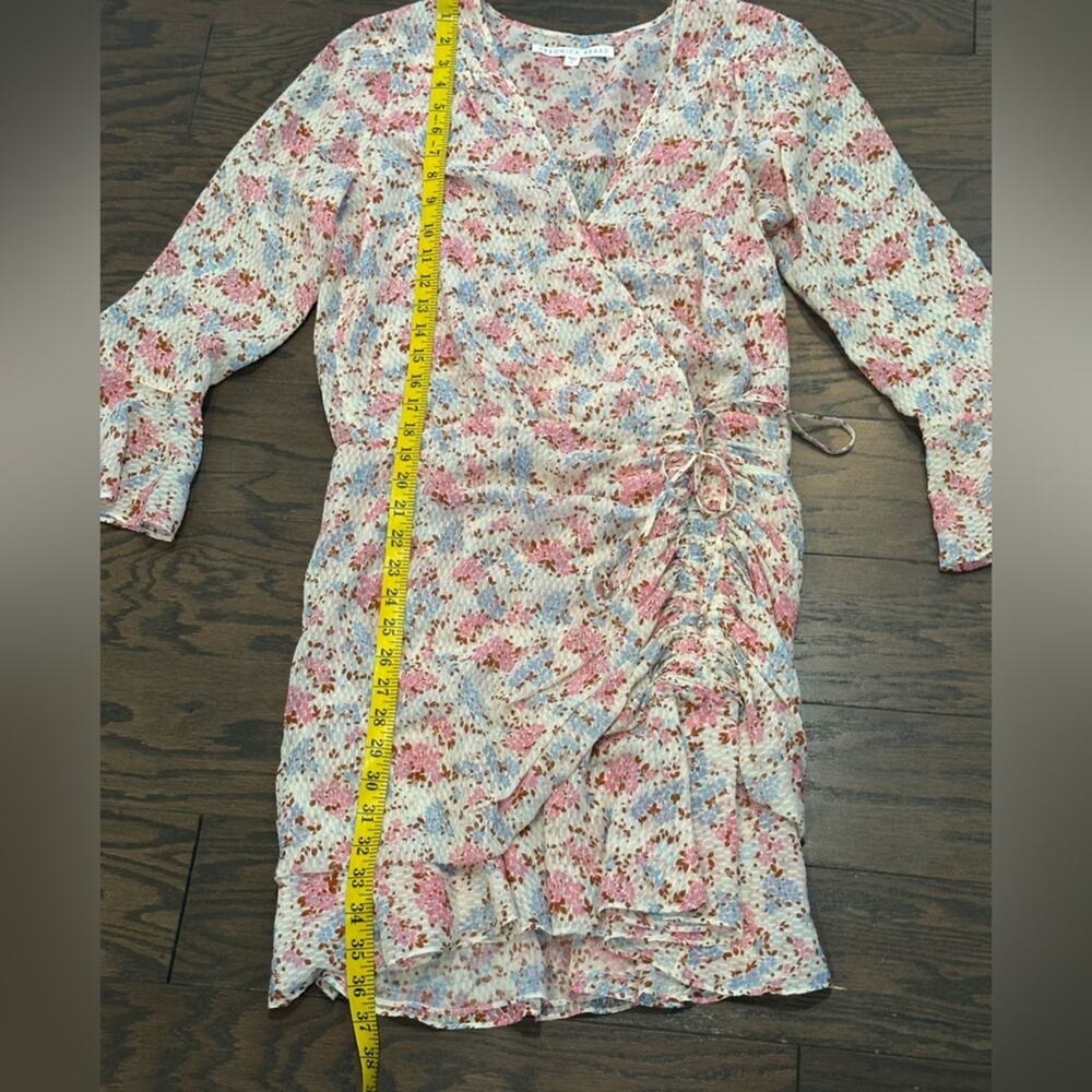 Veronica Beard Floral Silk Ruched Sean Mini Dress Size 8 - Picture 11 of 14